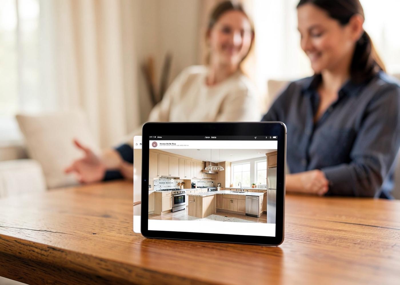 A project and customer story being viewed on a tablet